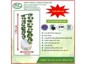 BỘ TRỤ TRỒNG RAU 66 HỐC TRỒNG CHỐNG CÚP ĐIỆN